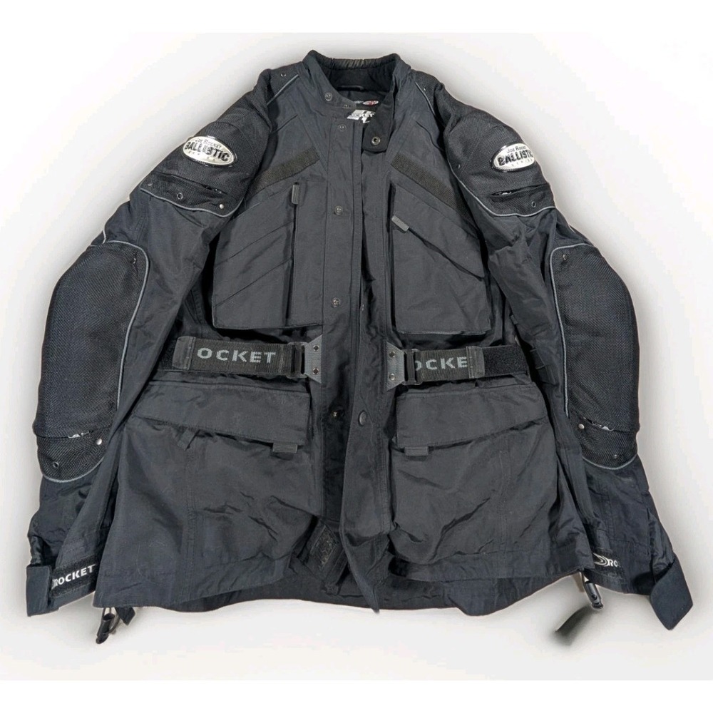 Joe Rocket Ballistic Series Motorcycle Jacket Mens XL Black Armored Touring